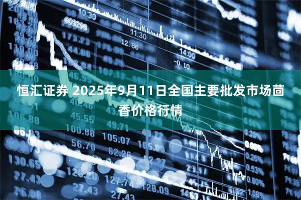 恒汇证券 2025年9月11日全国主要批发市场茴香价格行情