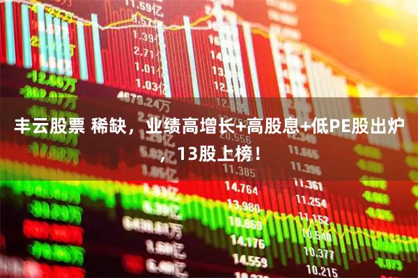 丰云股票 稀缺，业绩高增长+高股息+低PE股出炉，13股上榜！